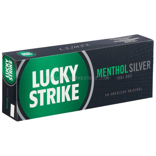 LUCKY STRIKE MEN SILVER 100S BOX $1.00 OFF