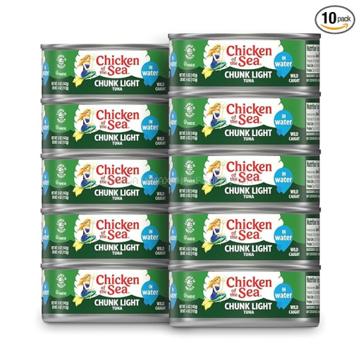 CHICKEN OF THE SEA LIGHT TUNA IN WATER 10/5 OZ