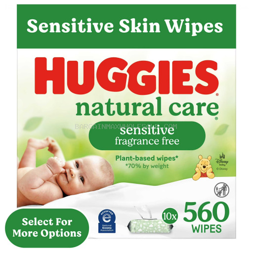HUGGIES SKIN NATURAL CARE WIPES 56/12 CT