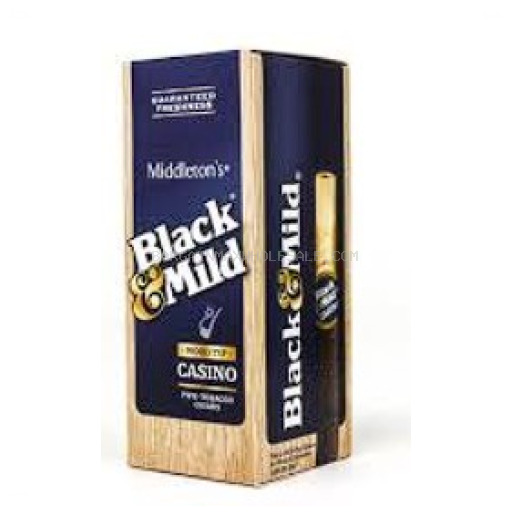 BLACK & MILD WOOD TIP CASINO  25 CT