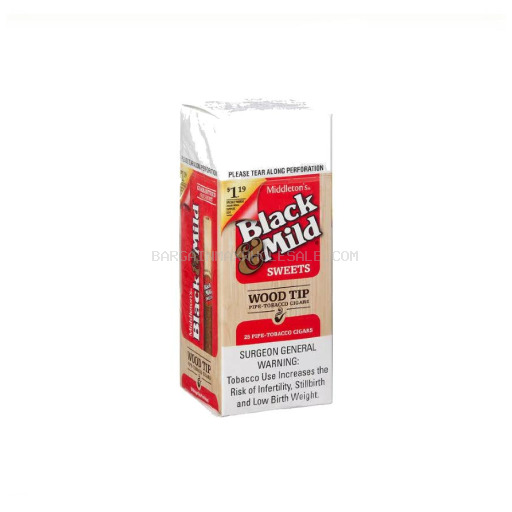 BLACK & MILD SWEET WOOD TIP UP PP1.19 25CT