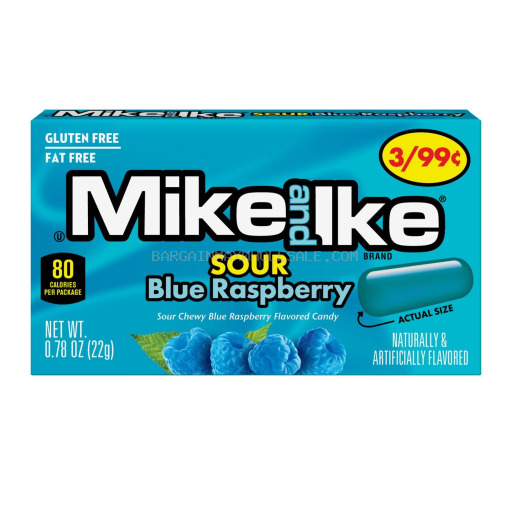 MIKE AND IKE SOUR BLUE RASP 24/0.78 OZ