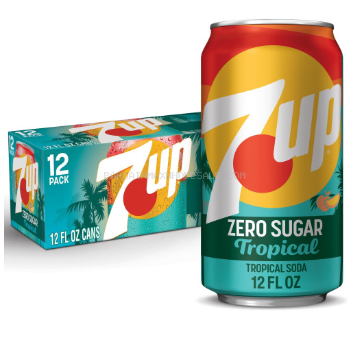 7 UP ZERO TROPICAL 12/12 OZ