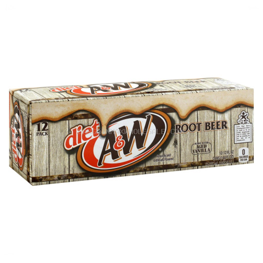 A & W DIET ROOT BEER 12/12 OZ
