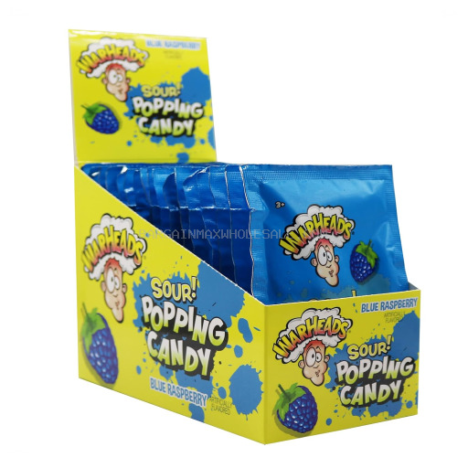 WARHEADS POPPING BLUE RASP 12/1 OZ