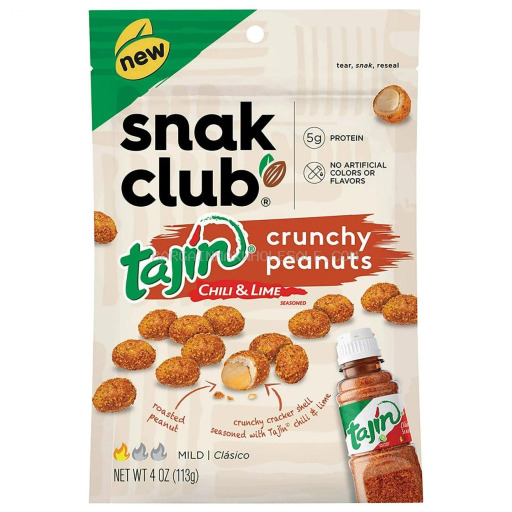 SNAK CLUB CRUNCHY PEANUTS 6CT