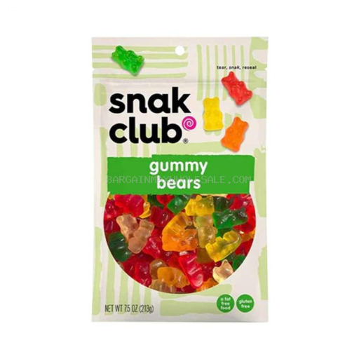 SNAK CLUB GUMMY BEARS 6CT