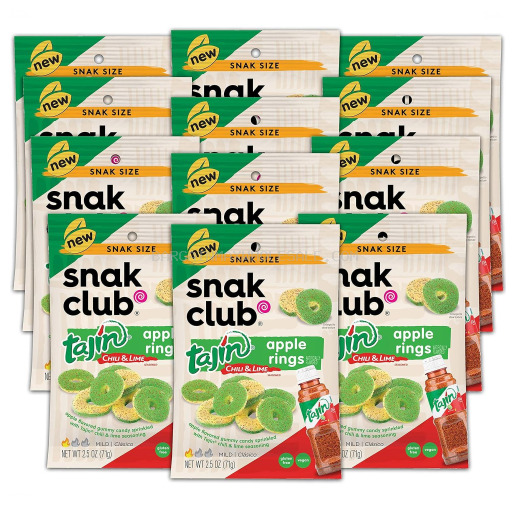 SNAK CLUB TAJIN APPLE RINGS 12CT