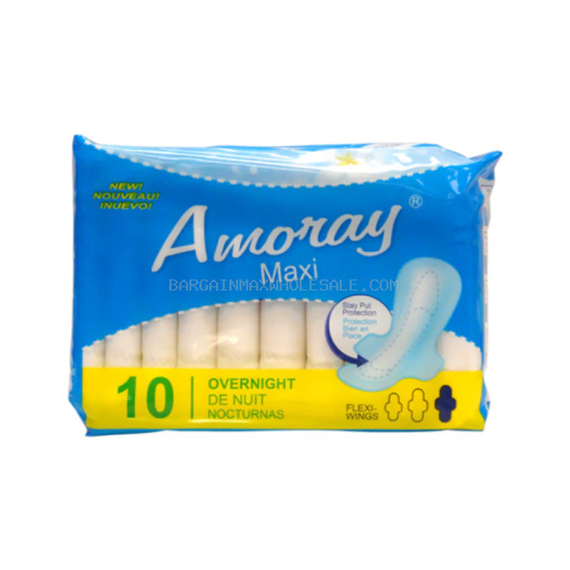 AMORAY 10PK PADS MAXI OVERNIGHT 24CT