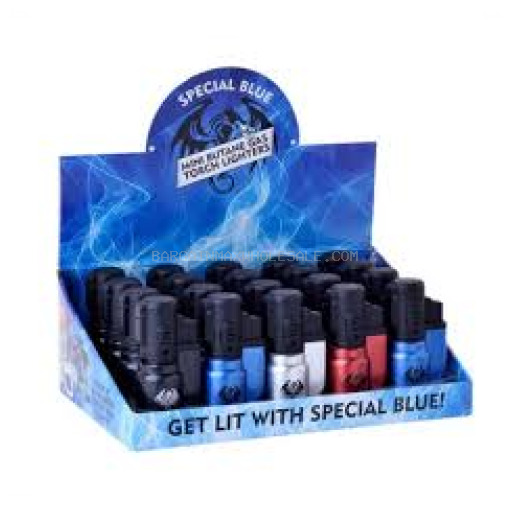 SPECIAL BLUE BULLET PLASTIC LIGHTER 20 CT
