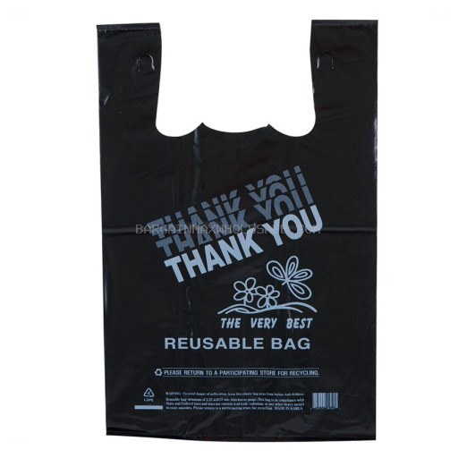 REUSEABLE THANK YOU LARGE BLACK BAG 200 CT