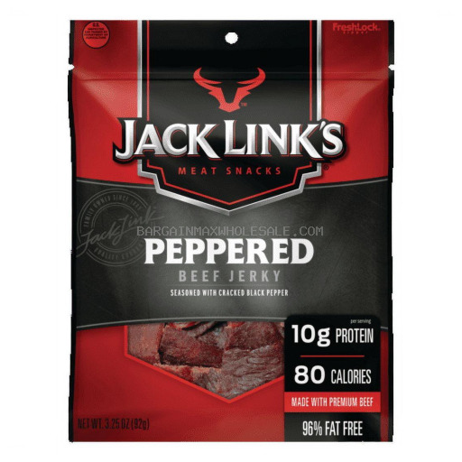 10017082883923 JACK LINK'S PEPPERD BEEF JERKY 8/3.25 OZ - Image 1