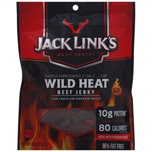 JACK LINK'S WILD HEAT BEEF JERKY 8/3.25 OZ