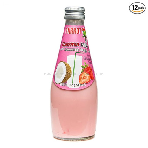 PARROT COCONUT MILK STRAWBERRY GLASS 12/9.8 OZ