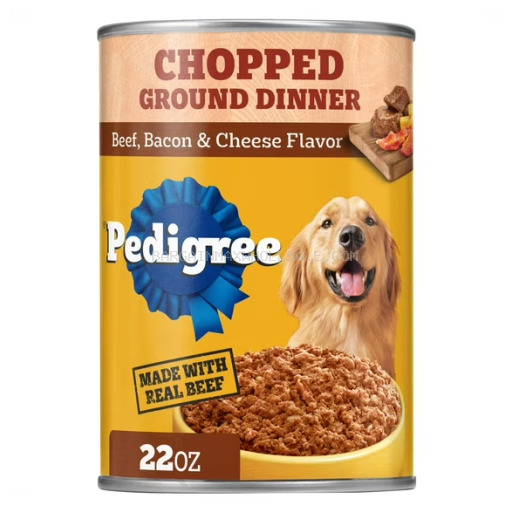 PEDIGREE CHOPPED BEEF, BACON 12/22 OZ