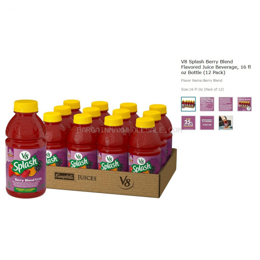 V8 SPLASH BERRY BLEND 12/16 OZ