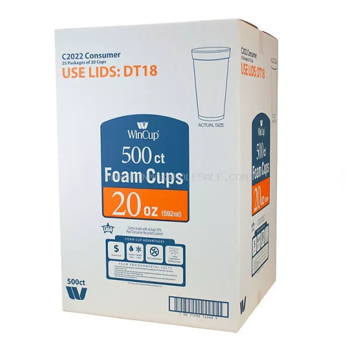 WINCUP FOAM 20OZ 500CT