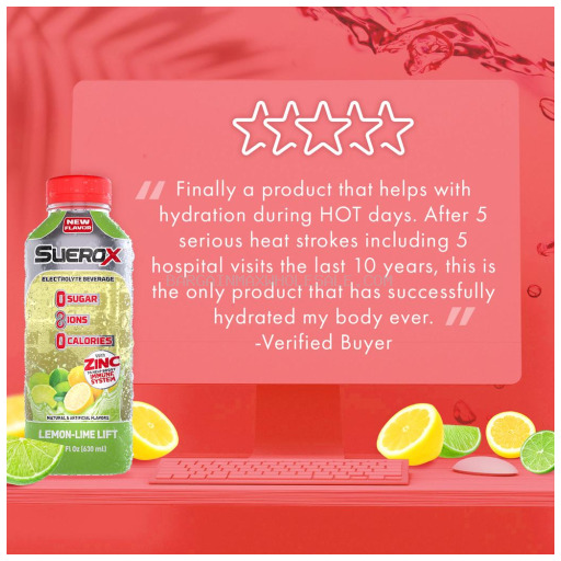 SUEROX HYDRATION LEMONLIME 12/21 OZ