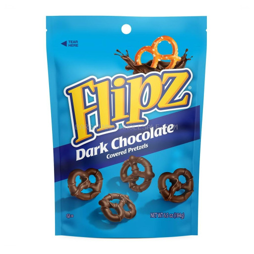 FLIPZ DARK CHOCOLATE PRETZEL 8/6.5 OZ
