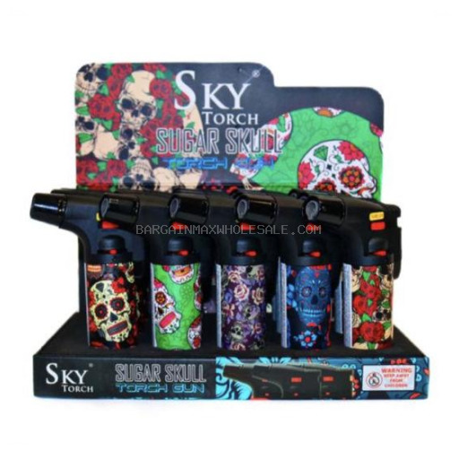 SKY SUGAR SKULL TORCH 15 CT