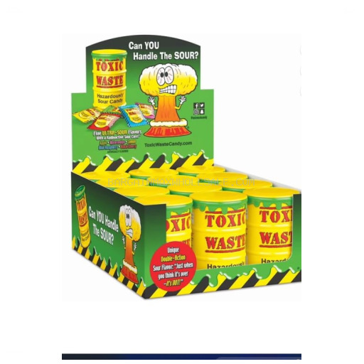 TOXIC WASTE SOUR WORMS 12CT