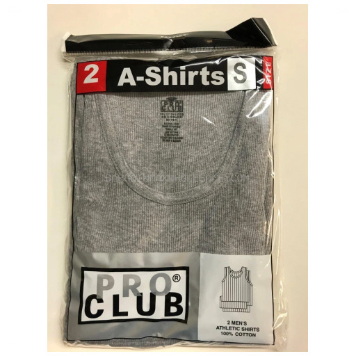 PROCLUB  A-SHIRTS GRAY M 2PC