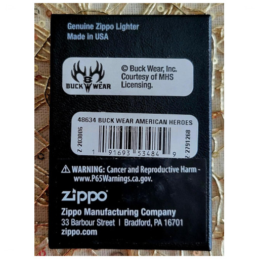 ZIPPO 48634 BUCK WEAR AMERICAN HEROES