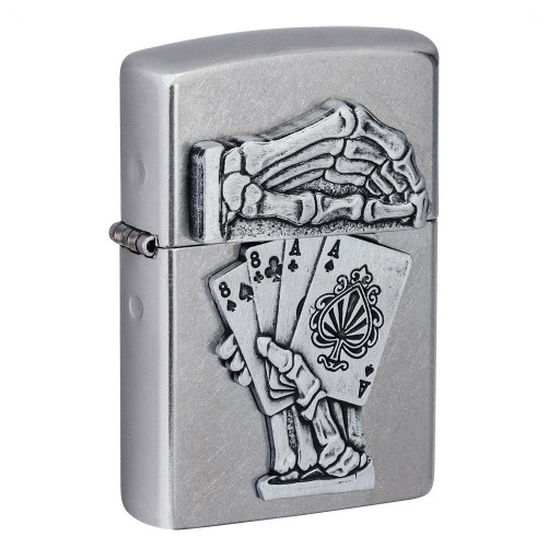 ZIPPO 49536 DEAD MAN'S HAND EMBLEM