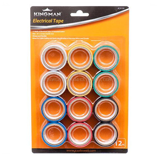 KINGMAN ELECTRICAL TAPE 12CT