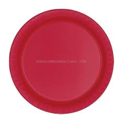 CAKE PLATE 7IN RED 24/12CT