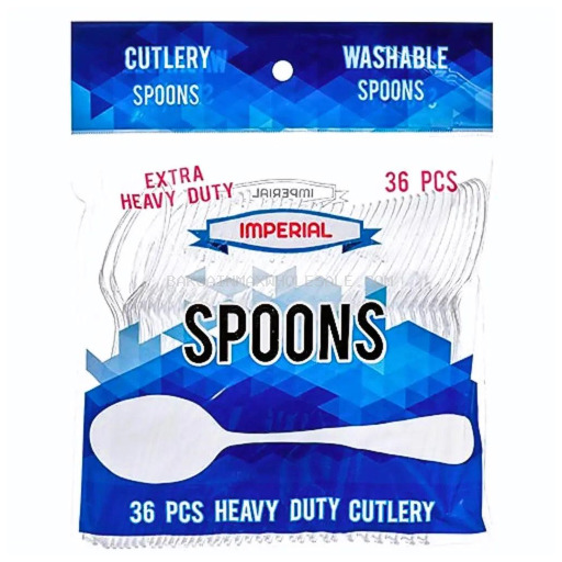 PLASTIC SPOON WHITE 48/36 CT