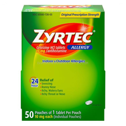 ZYRTEC ALLERGY 50CT