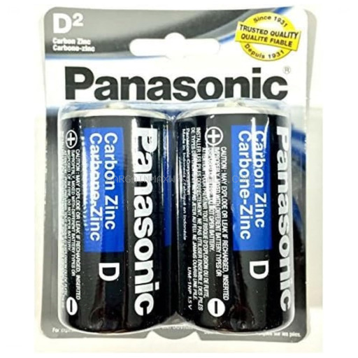 PANASONIC BATTERIES D 12/2PK