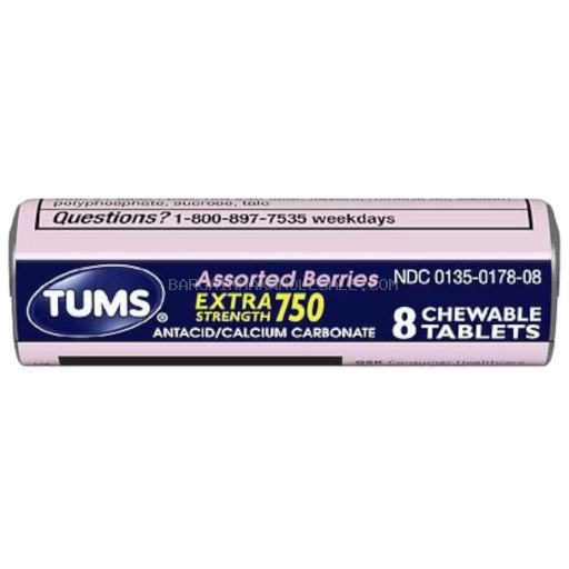TUMS EX/STR ASSORTED BERRIES 12 CT