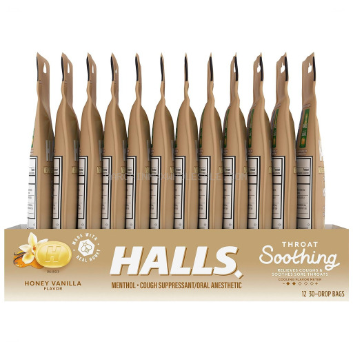 HALLS HONEY VANILLA 12 CT