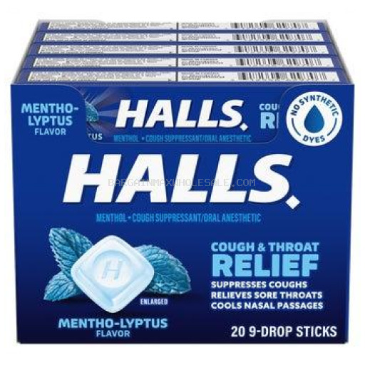 HALLS MENTHO LYPTUS 20 CT