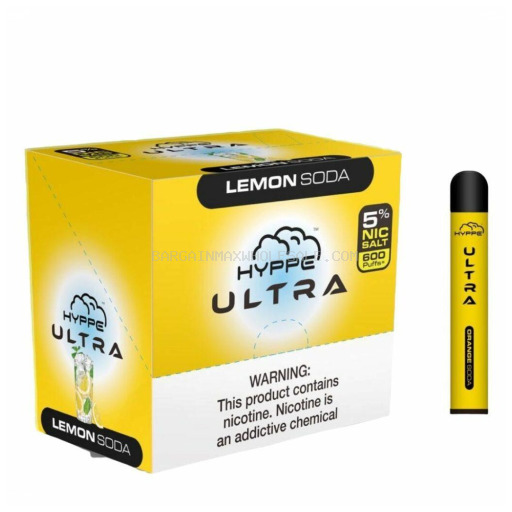 HYPPE ULTRA LEMON SODA 5% NIC 10 CT
