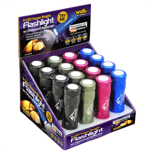 LED FLASHLIGHT 9LED 12CT