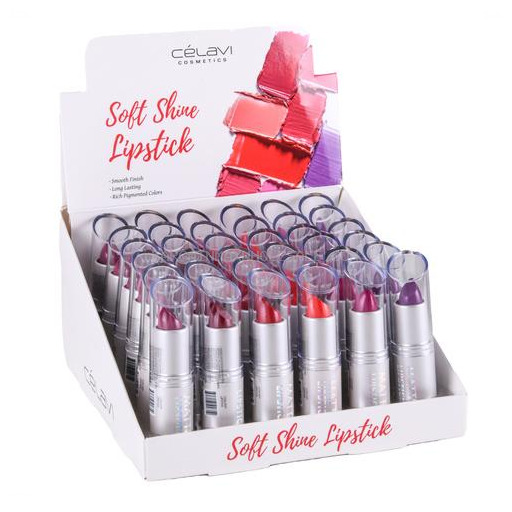 641018500719 CELAVI SOFT SHINE LIPSTICK 36 CT - Image 1