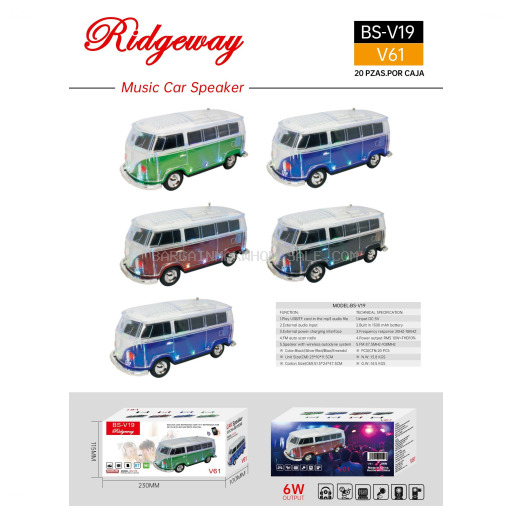 RIDGEWAY BLUETOOTH SPEAKERS BS-V19