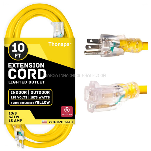 GROUNDED EXTENSION CORD 10 FT