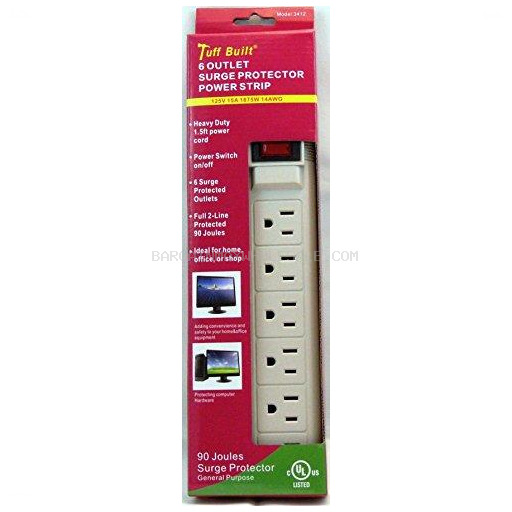 TUFF BROS POWER STRIP 6 OUTLET