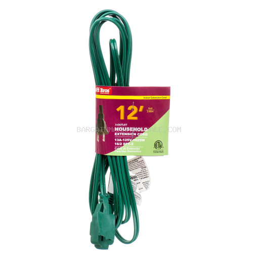 EXTENSION CORD 12FT GREEN