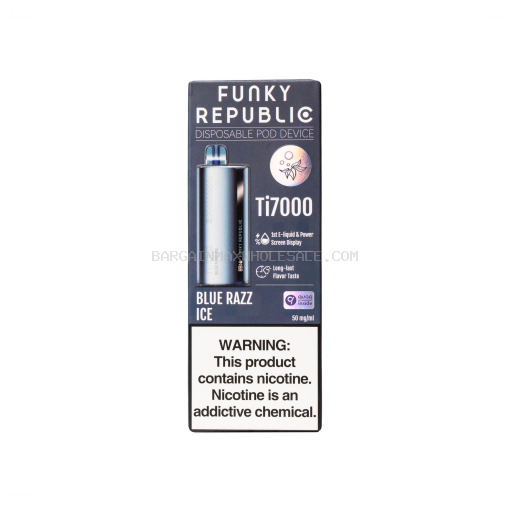FUNKY REPUBLIC TI7000 BLUE RAZZ ICE 5CT