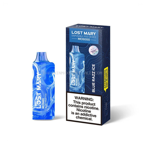 LOST MARY MO5000 BLUE RAZZ ICE 5CT