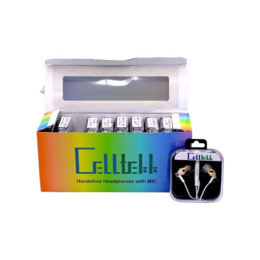 CELLTELL HEADPHON W/MIC 10 CT