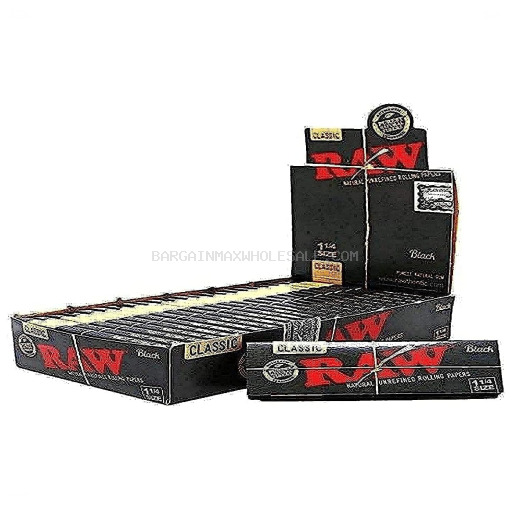 RAW PAPERS BLACK 1 1/4 24CT
