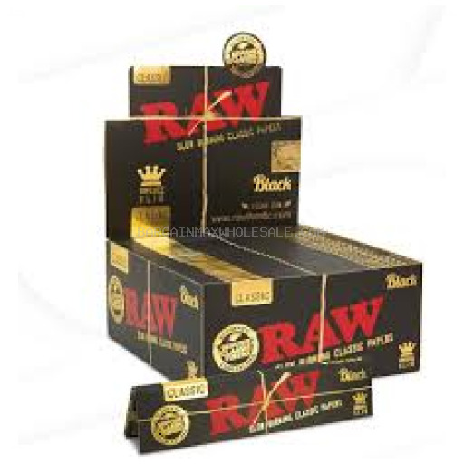 716165250326 RAW CLASSIC BLACK KING SIZE 50/32CT - Image 1