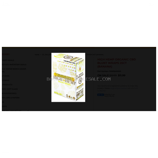 HIGH HEMP ORGANIC WRAP BANANA 25 CT