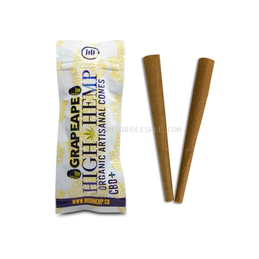 719499005983 HIGH HEMP ORGANIC CONE MAUI GRAPE 2/15 CT - Image 1